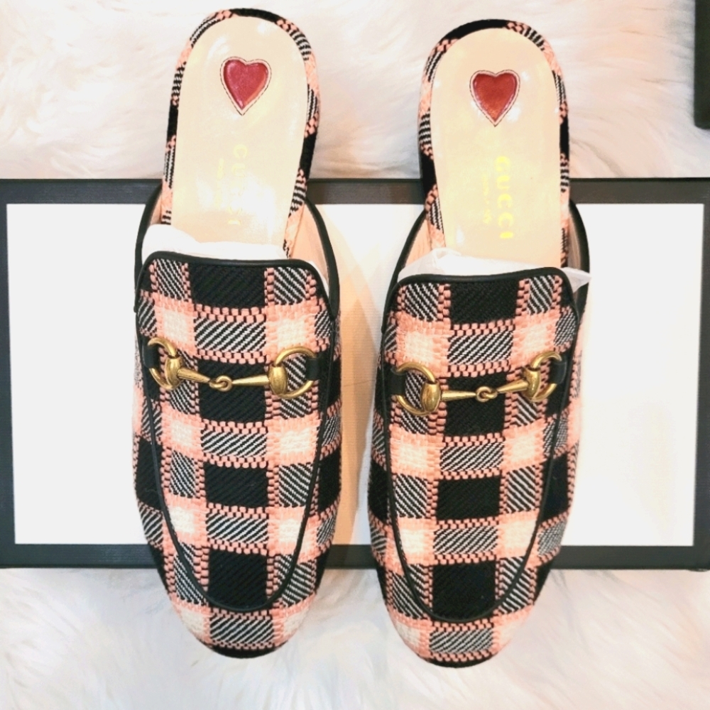*GUCCI* Princetown Tweed Slide